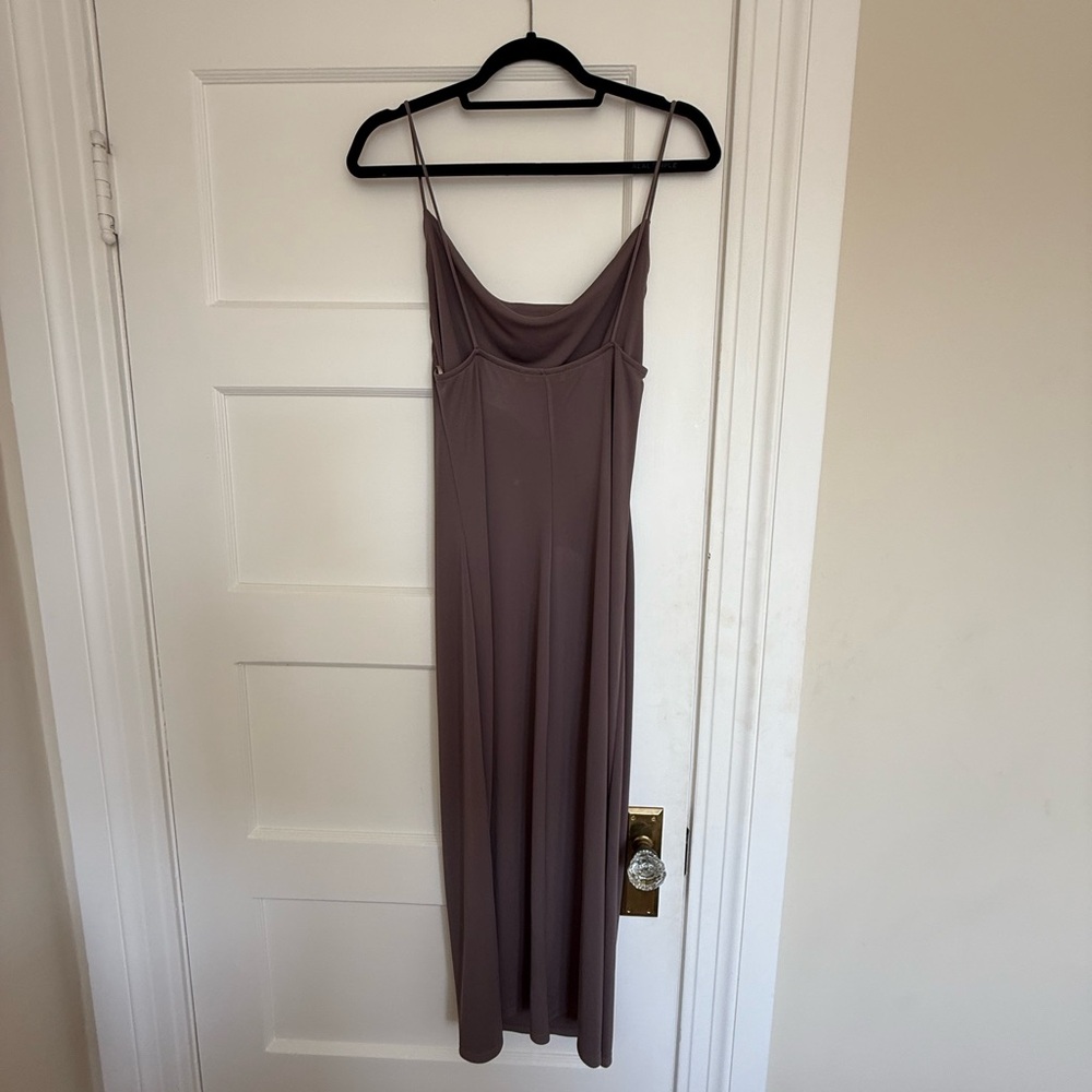 Zara Gray Sleeveless Maxi Slip Dress - Picture 2 of 4